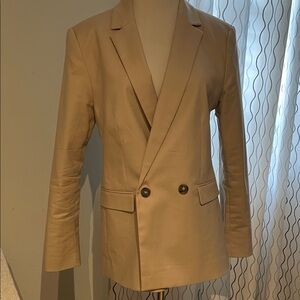 Chic light Tan Double-Breasted Blazer